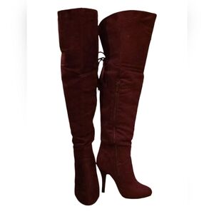 Forever - High Boot Heels - Scarlett - Size 6 1/2 - Zipper & Laces